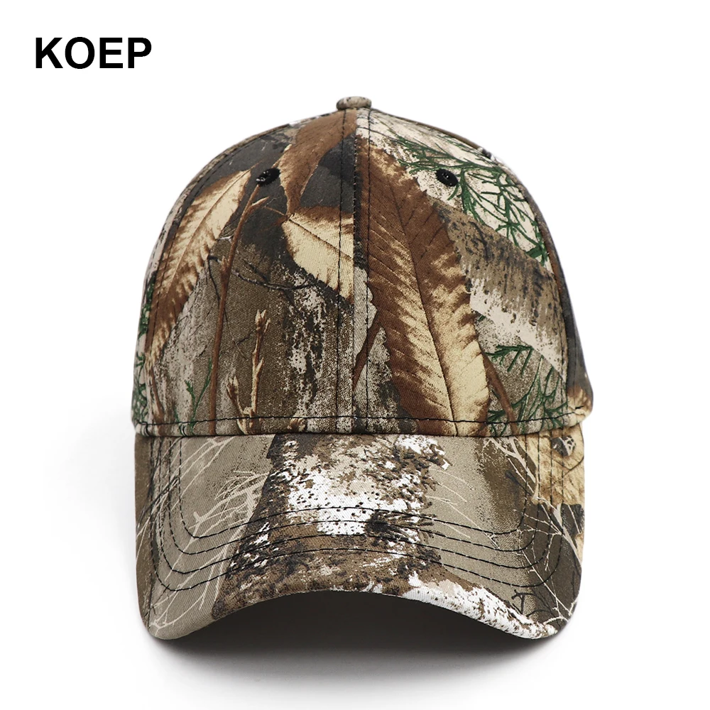 KOEP 2021 New Arrival Camo Baseball Caps Casquette Camouflage Cap Men Outdoor Fishing Hat Hunting Dad Hats CAMRTCAEDGE