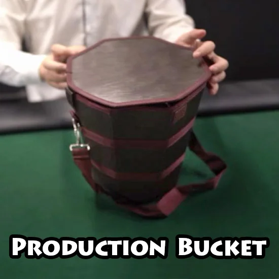 Production Bucket Magic Tricks Objects Appear from Empty Bucket Magia Magician Stage Illusions Gimmick Prop Easy to fold carry