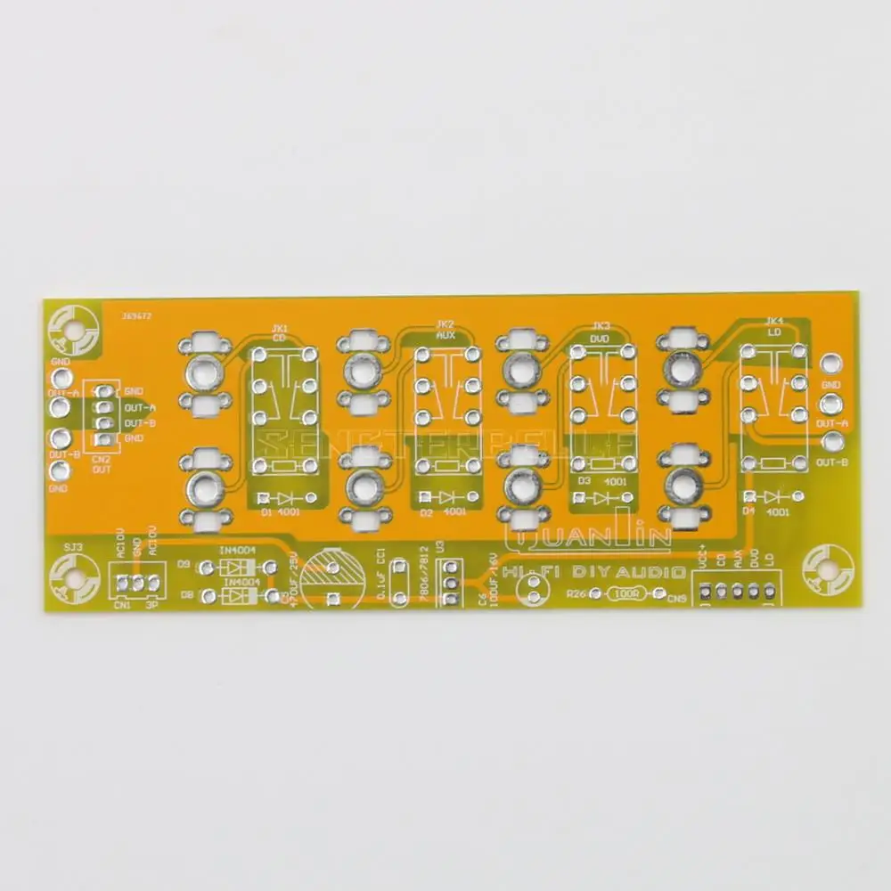 4 Way Manual Signal Audio Input Selection Switching Board HiFi Preamplifier Kit