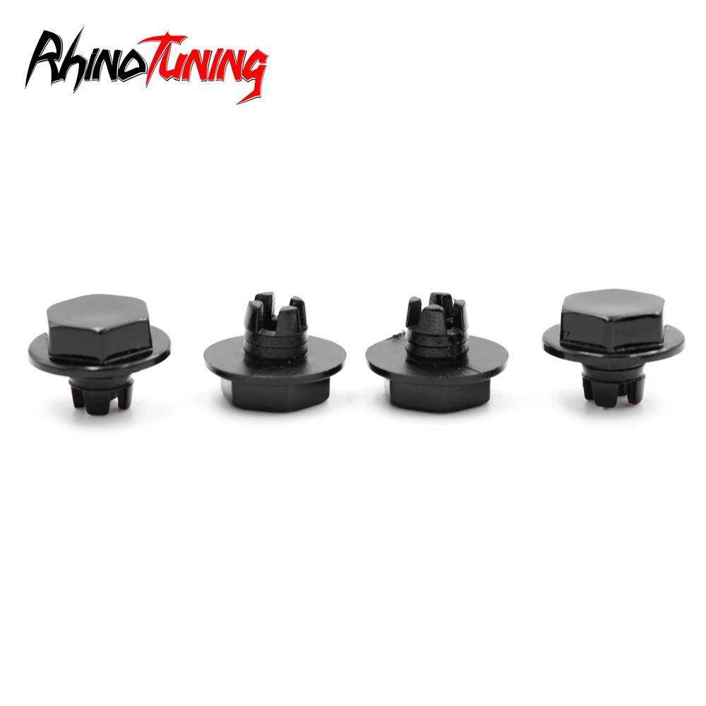 RhinoTuning 25pcs 8mm Wheel Rivets Nuts  For Car Rim Replacement  Lip Decoration Bolts Auto Exterior Accessories Black