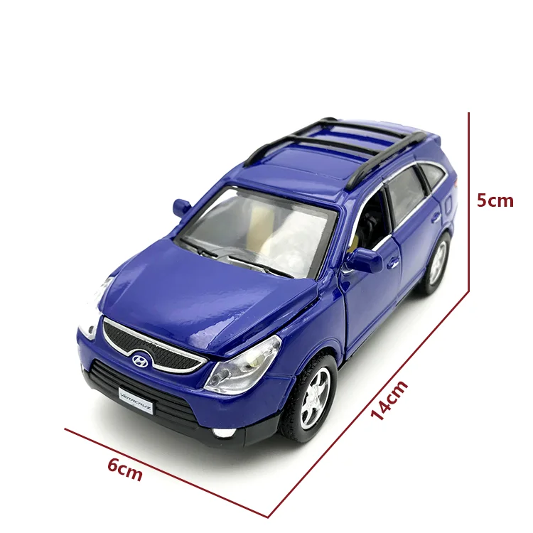 1:24 Hyundai Veracruz  Alloy Car Model Diecast Toy Vehicle High Simitation Sound and light Car Toys For Children Kids Xmas Gifts