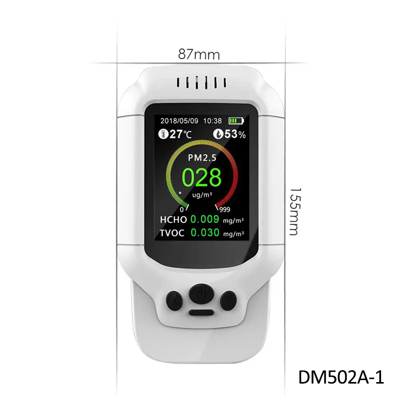 Imagem -05 - Portátil Ozone Medidor o3 Detector Qualidade do ar Detector Tvoc Pm2.5 Analyzer Sensor Detector de Gás Pm1.0 Pm10 05ppm o3 Tester