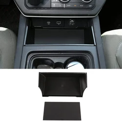 Car Styling ABS Black Central Storage Armrest Box Storage Box Phone Box Car Accessories for Land Rover Defender 110 2020-2021