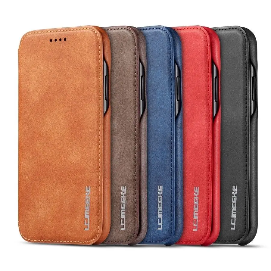 Slim Flip Leather Case for iPhone 6 6s 7 8 Plus X XR XS 11 12 Pro Max 13 Mini SE 2020 Ultra Thin Classic Coque Mobile Phone Bag