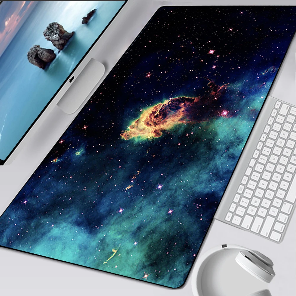 Large Gaming Mouse Pad Computer Mousepad Gamer Mouse Mat Laptop Mausepad Space Galaxy Nebula Mouse Carpet Keyboard Mat Desk Pad