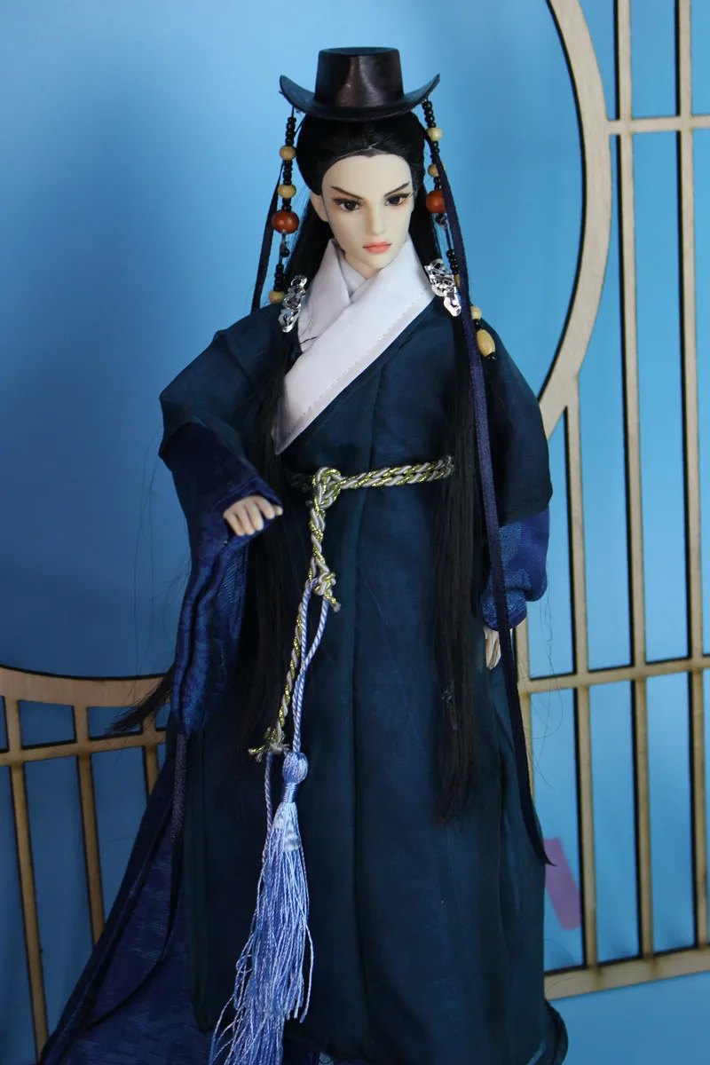 1/6 Scale 31cm Ancient Costume Style Chinese Hanfu Samurai Outfits Doll Full Set Joints Body Male Dolls Figure Model Toy Gift