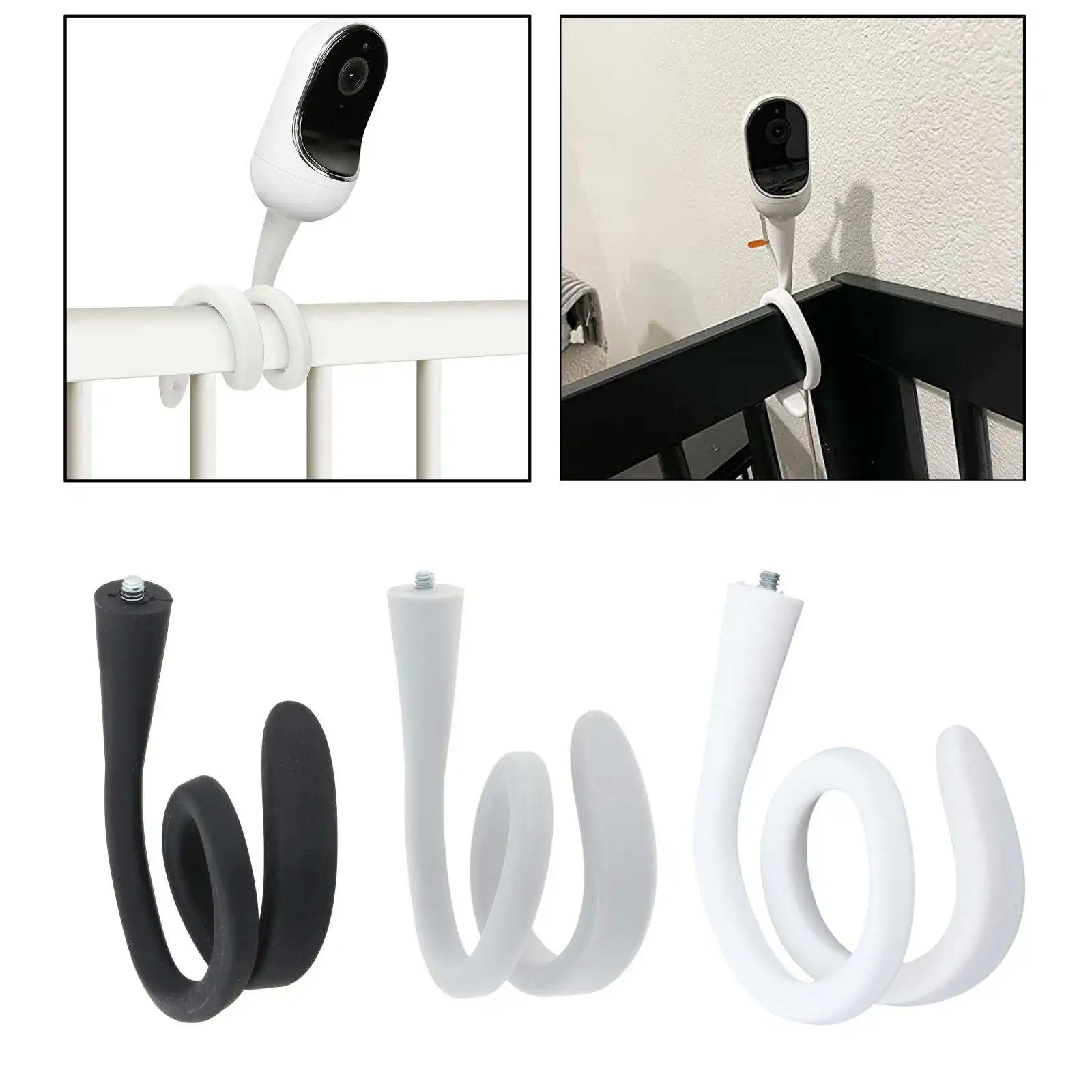 유연한 트위스트 마운트 1/4 나사 포트 조절식 모니터 카메라 홀더, 쉬운 설치