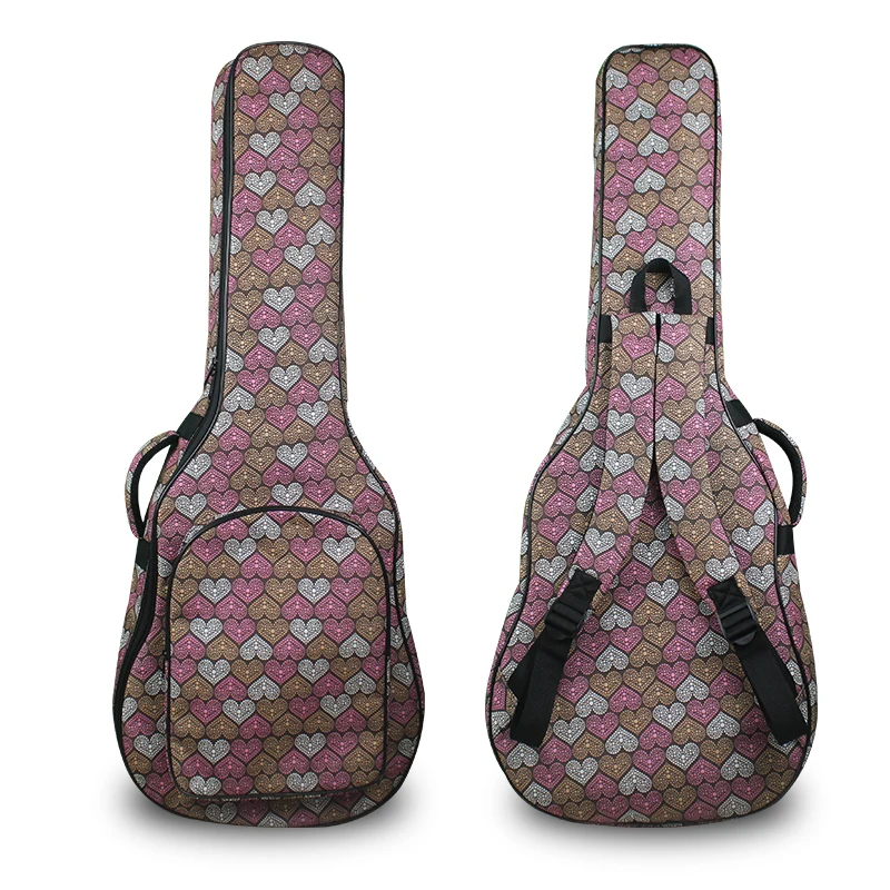 Guitar Case 36/41 Inch 900D Waterproof Oxford Fabric Classical Guitar Bag 6/12 MM Cotton Double Straps Padded Guitar Backpack