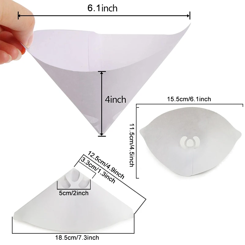 50/100/200 Pcs Disposable Spray Paint Filter Mesh Paper Purifying Straining Funnel Conical Filter Funnel Tool Nylon Micron Paper