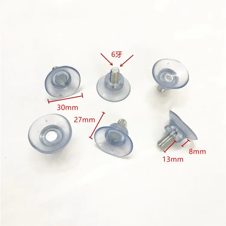 10pcs M6 M8 Screw pvc Suction Cup Transparent Sucker Plastic Hooks for Coffee table glass Table Tops Storage Tool