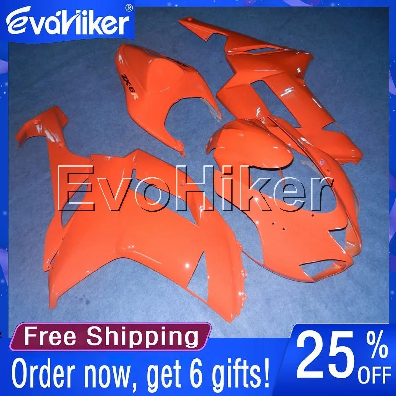 

Custom motorcycle cowl for ZX-6R 2007-2008 orange ABS fairing motorcycle bodywork kit+gifts