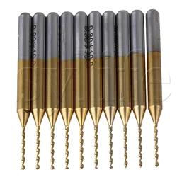 10pcs Titanium Carbide Micro Drill Bit 0.8mm PCB CNC Jewelry Rotary Milling Tool