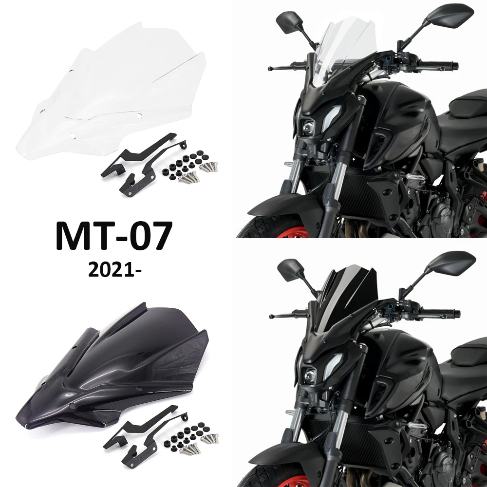 

New For Yamaha MT-07 2021- MT07 MT 07 mt07 Motorcycle Accessories Windscreen Windshield Deflector Protector Wind Screen