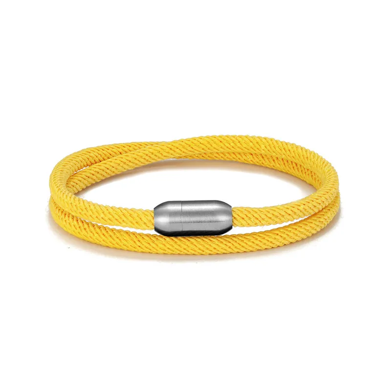 MKENDN-pulsera de supervivencia para hombre y mujer, brazalete de cuerda de emergencia para acampar al aire libre, hebilla deportiva con imán de acero inoxidable