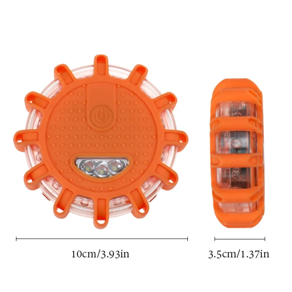 Kinjoin-Lumières de voiture d'urgence à LED Geoeon, fusées éclairantes de route, veilleuses à iode, balise de disque routier, rouge, bleu, lumière LED de route de police