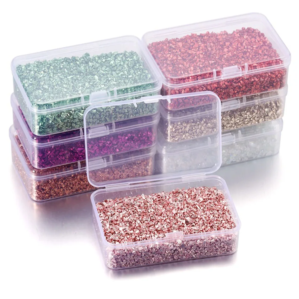 DIY Epoxidharz-Gießform Füllung 30-80g Bunte Zerkleinerte Glassteine Unregelmäßige Kristalle für Nagelkunst & Schmuckherstellung Dekoratives Harz – Detail 5