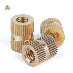 5/25X M2 M2.5 M3 M4 M5 M6 M8 M10 latón macizo cobre puro rosca métrica moldeo por inyección moleteado tuerca de inserción tuerca integrada