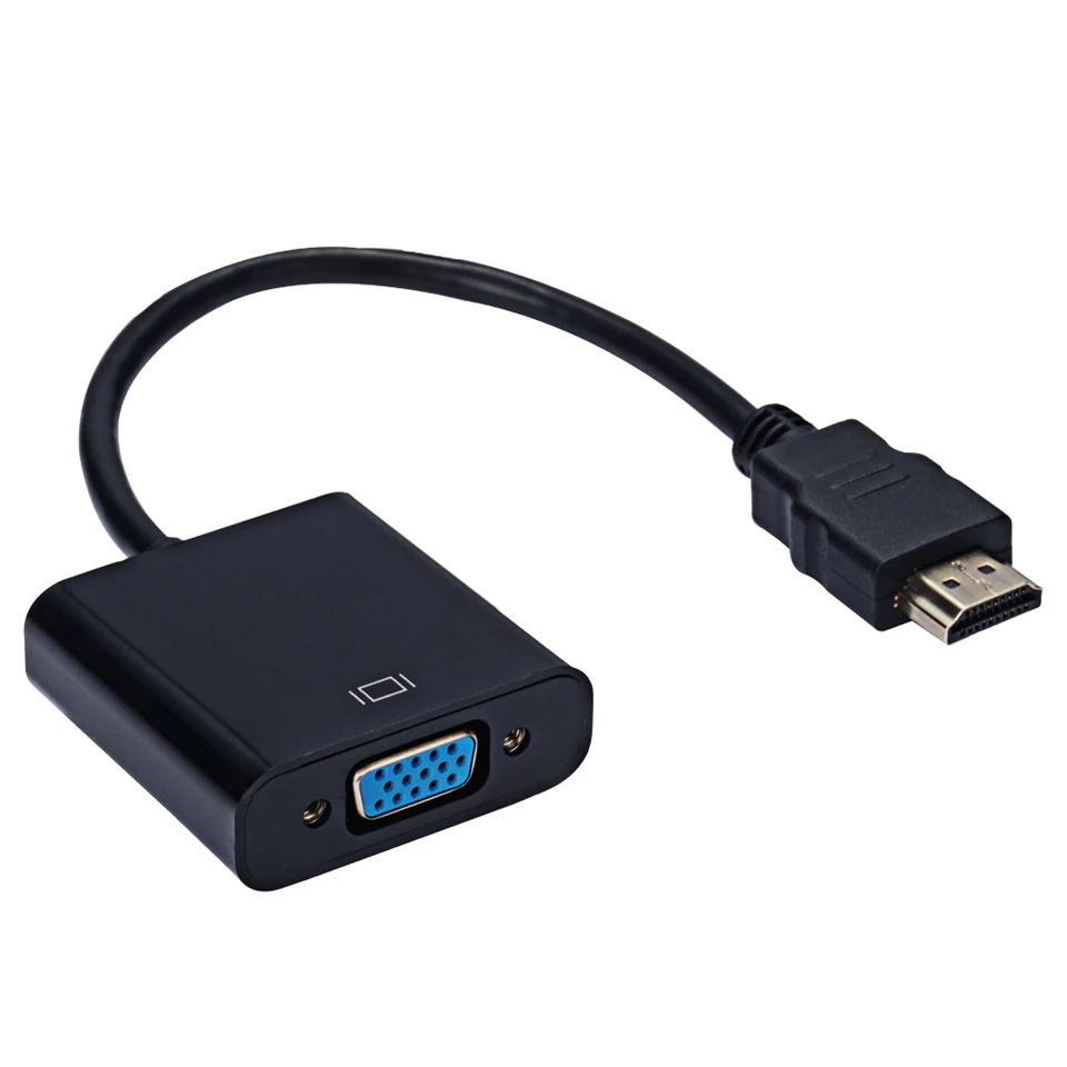 

Roreta HD 1080P Кабель цифро-аналогового преобразователя HDMI-совместимый адаптер VGA для PS4 ПК, ноутбука, ТВ-приставки к дисплею проектора