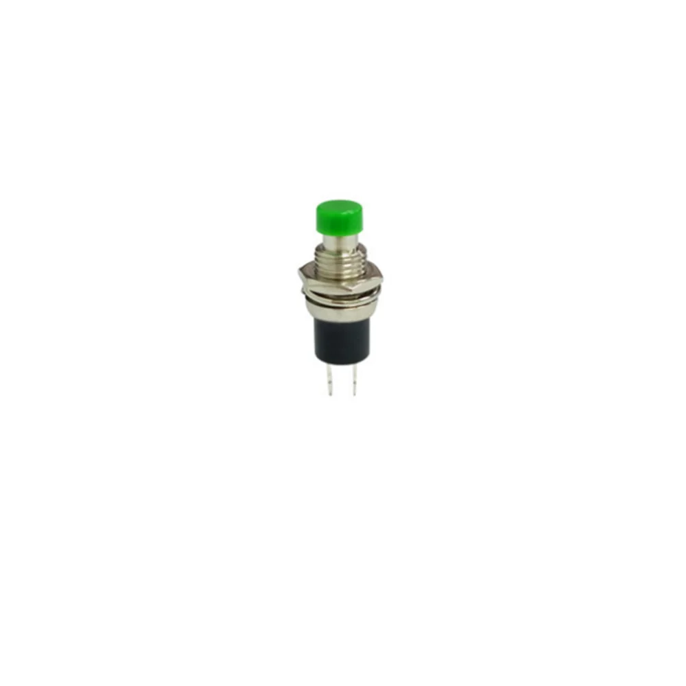 50Pcs 7mm 2 Pins SPST NO(Normally Open) Momentary Mini PushButton Switch RED GREEN WHITE BLACK YELLOW BLUE Press ON Release OFF