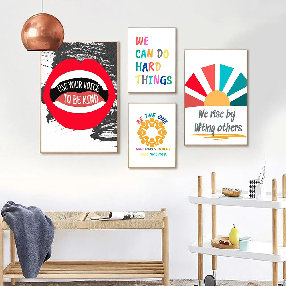 Classroom Positive Confidence Quote Wall Canvas Painting Educational Nursery Nordic Wall Art Pictures For Kids Room Decor Prints