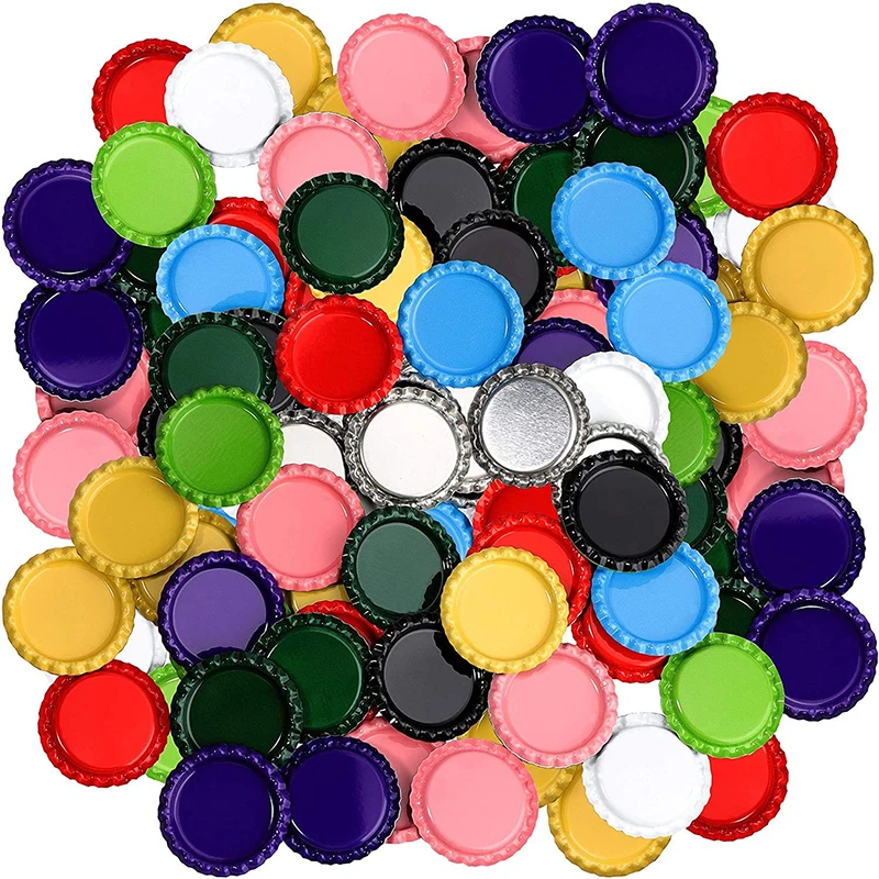 GOALONE 100Pcs/Set Beer Bottle Caps Oxygen Absorbing Seal Crown Caps Assorted Colors for DIY Home Brewing Tools Bar Accessories