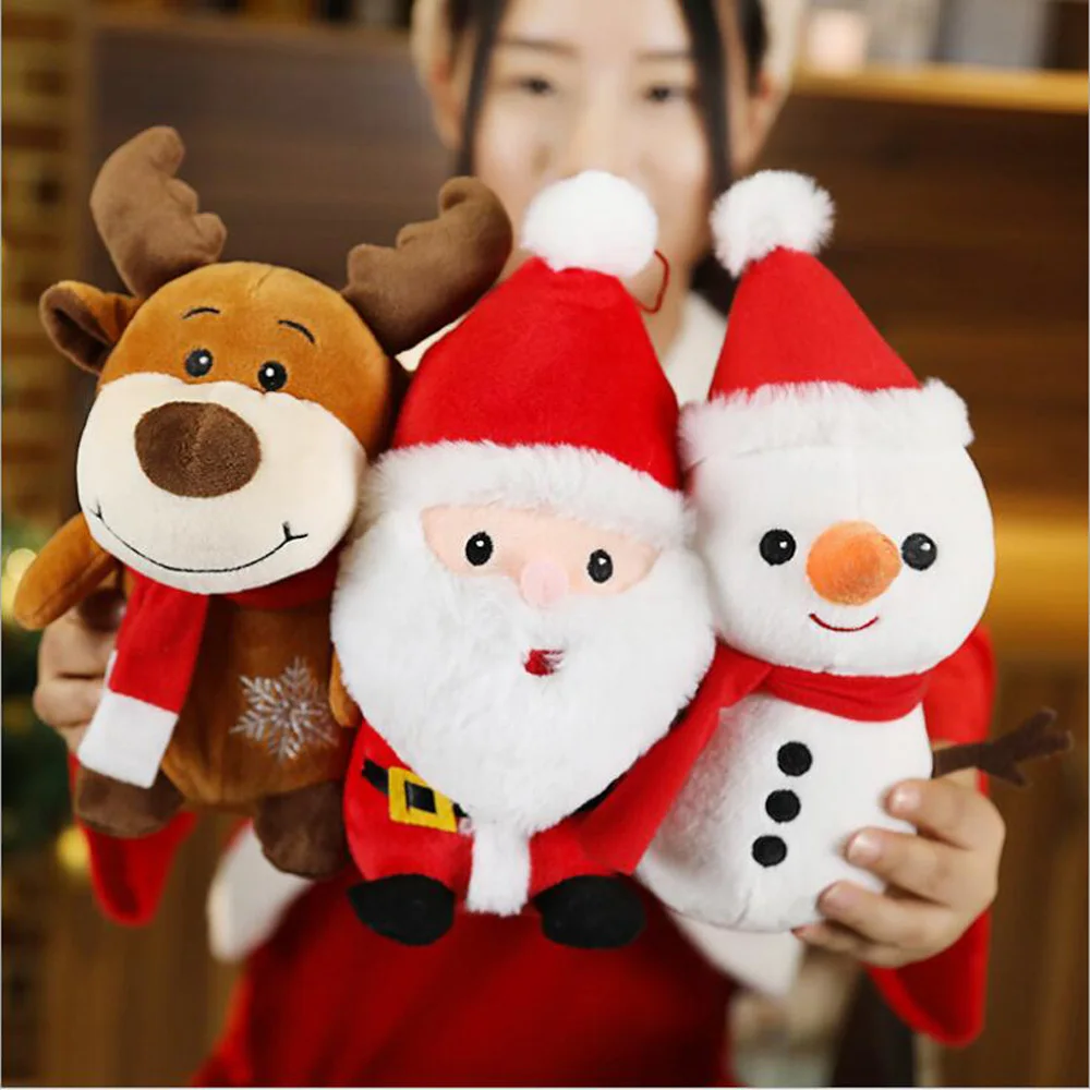 Children's Christmas Gifts Santa Claus Snowman Elk Doll Stuffed Plush Toy