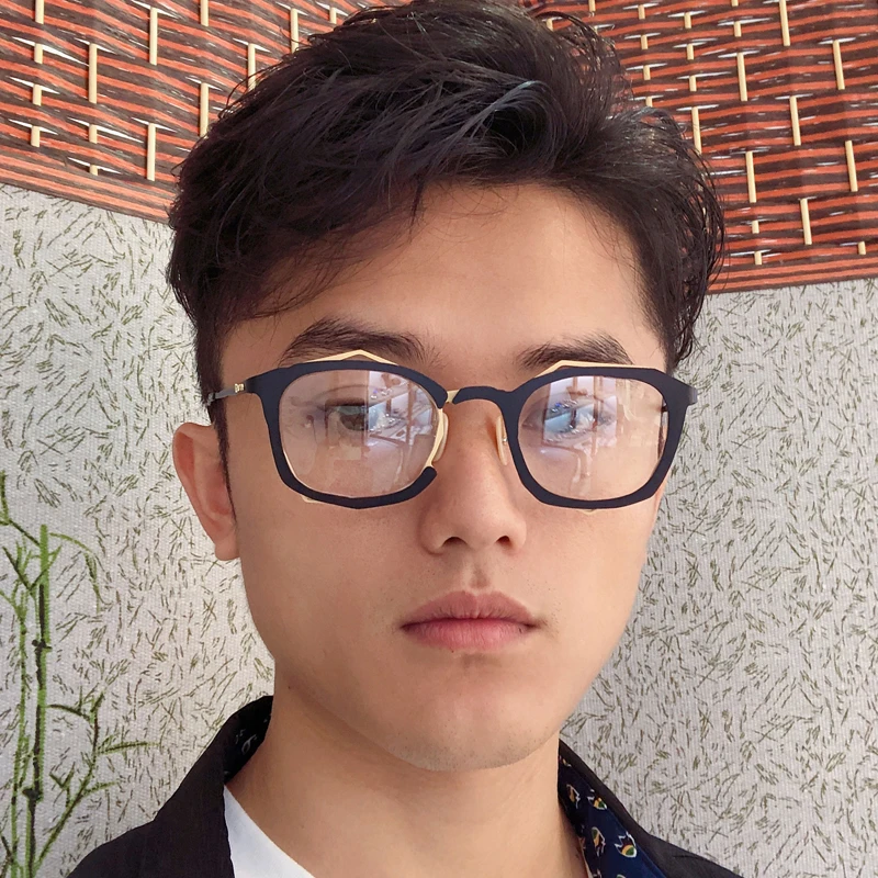 Vintage Titanium Alloy Glasses Frame Men Designer Optical Prescription Myopia Eyeglasses Frame Male Women Luxury Brand Eyewear