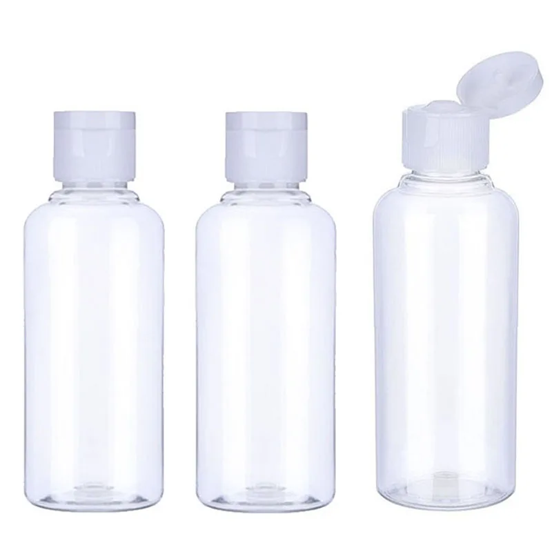 20Pcs Plastic shampoo bottles 10/30/50/60/100/120ml Plastic Bottles for Travel Container for Cosmetics Lotion