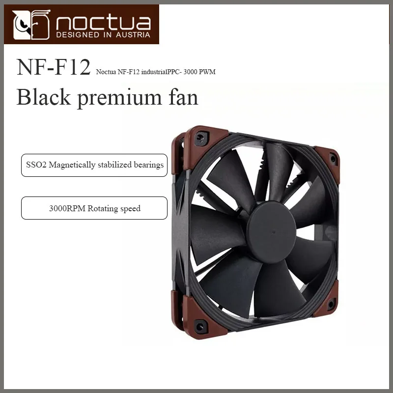 Imagem -02 - Noveca Nf-f12 Industrialppc24v 3000 sp Ip67 Pwm Controle de Temperatura Ventilador Preto