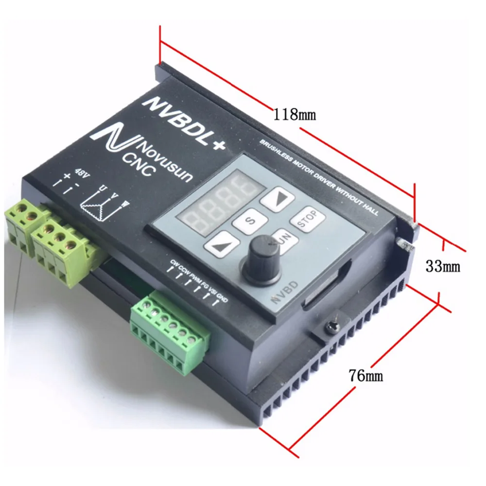 2022 Latest Cnc Milling Machine Spindle Nvbdh+nvbdl Brushless Dc Motor Drive Controller With 400w Digital Display Screen