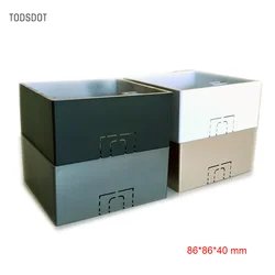 86*86*40mm Premium Well Packed Switch Box,  EU Socket Wall External Mount Box  White | Baking Black,Grey  and Golden