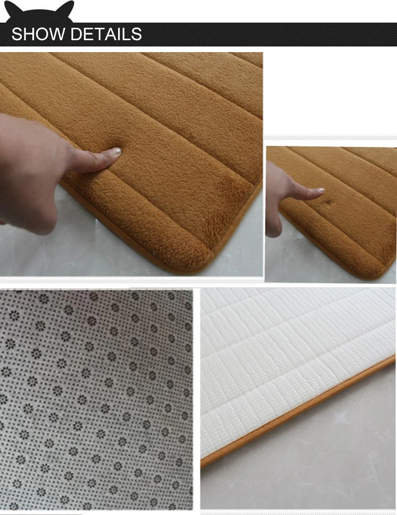 3pcs/set Thicken Floor Carpet for Living Room Non-slip Bathroom Mat Set Coral Fleece Bedside Long Mat Bedroom Door Mat 10 Colors