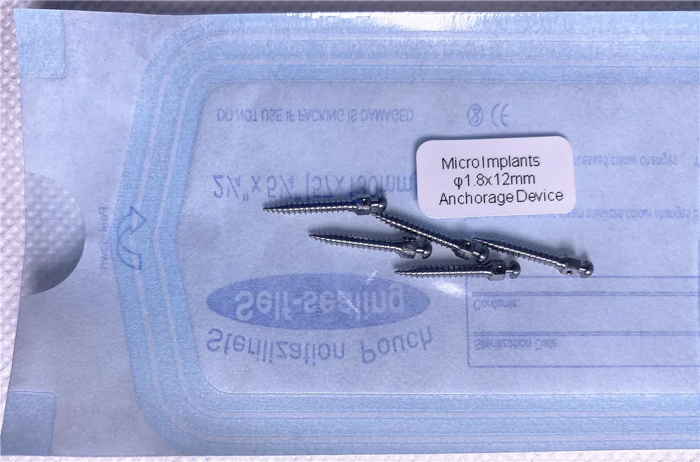 

φ1.8x10mm TC4 Dental Orthodontic Self-Drilling Titanium Alloy Micro Implants Mini Screws 5Pis/Pack