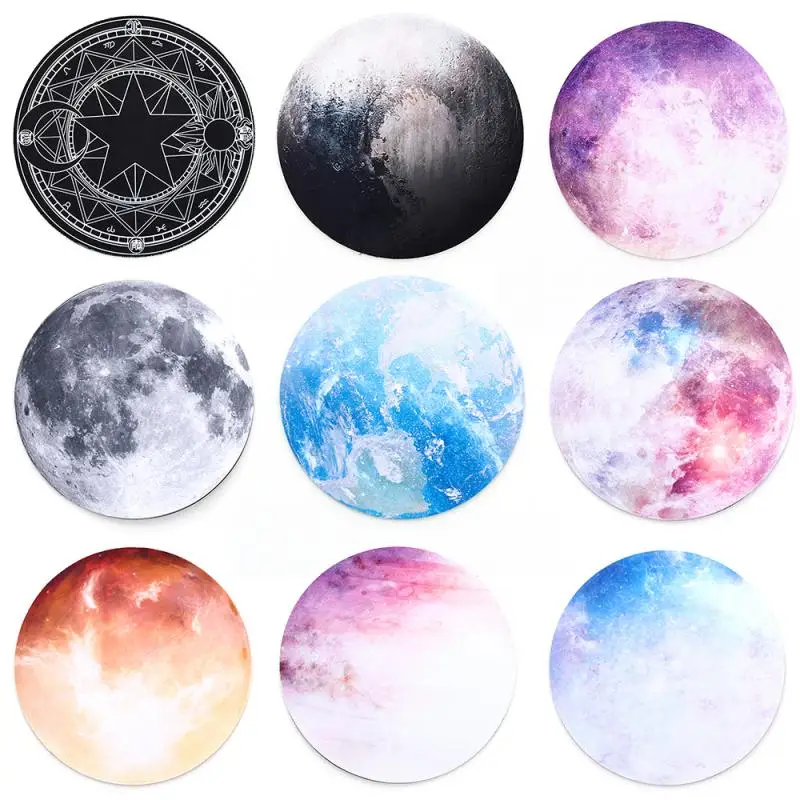 Kawaii Round-Celestial Mouse Pad Soft Mat For Game Computer Cap Desk Mat Pads Non-Slip Rubbe PC Waterproof Office MousePad 22cm