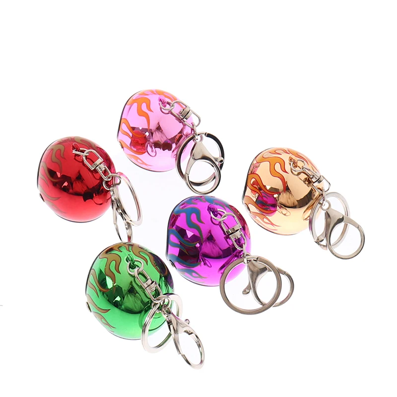 Motorcycle Helmet Keychain Keyring Key Chain Ring Pendant Men Women Car Interior Decoration Present Collection Souvenir