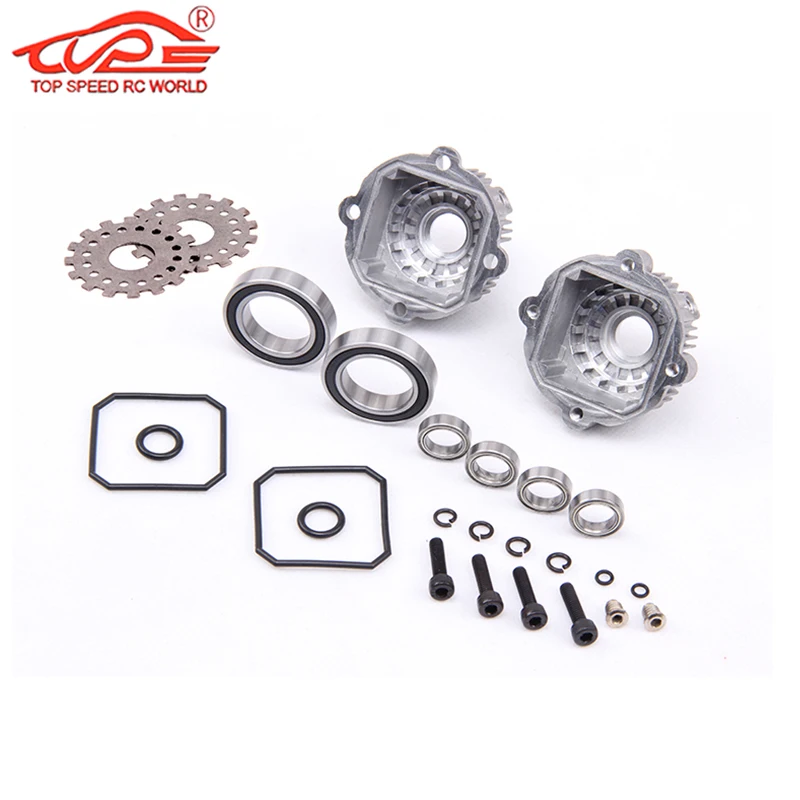 Nâng Cấp Phần Nhôm Vi Phân Gear Vỏ Bộ Cho Xe 1/5 Rc Khí HPI ROFUN BAHA ROVAN KM BAJA 5B 5T 5SC Buggy Xe Tải