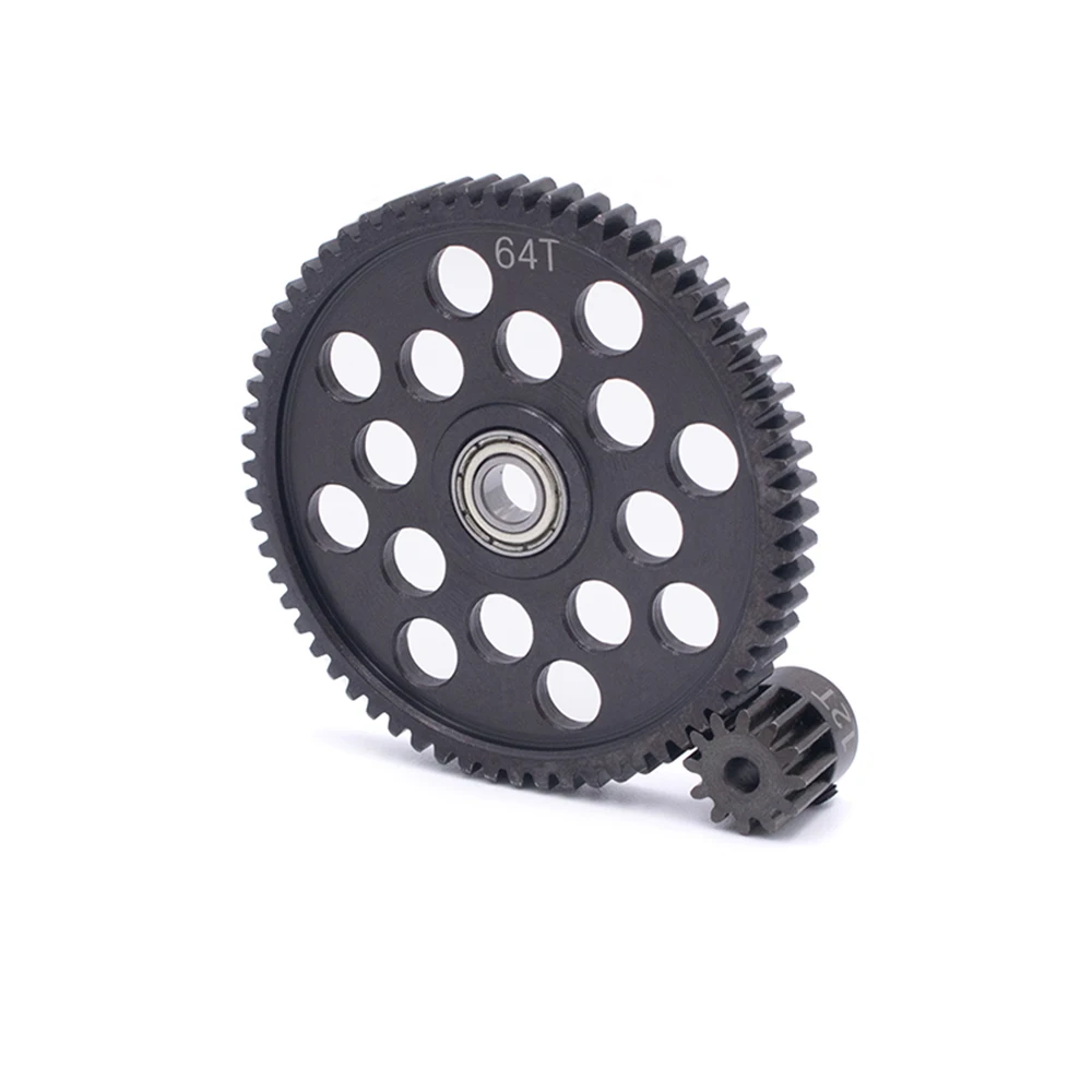 KYX Racing Hard Steel Heavy Duty 64T/12T Spur Gear set for RC Crawler Car Axial 90048 Yeti Gearbox