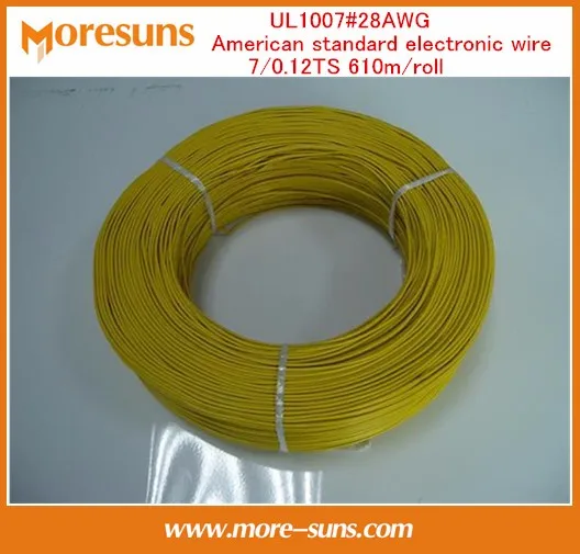 610m/roll UL1007#28AWG Electronic Wire 7/0.12 Tin Plated Copper Wire Terminal line lead Wire PVC Insulated Electronic Wire