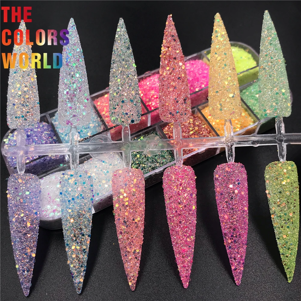 TCT-581 Colorful Shinning Chunky Nails Glitter блестки для лица ネイルグリッター uñas Lip Gloss Crafts DIY Manicure Festival Accessories