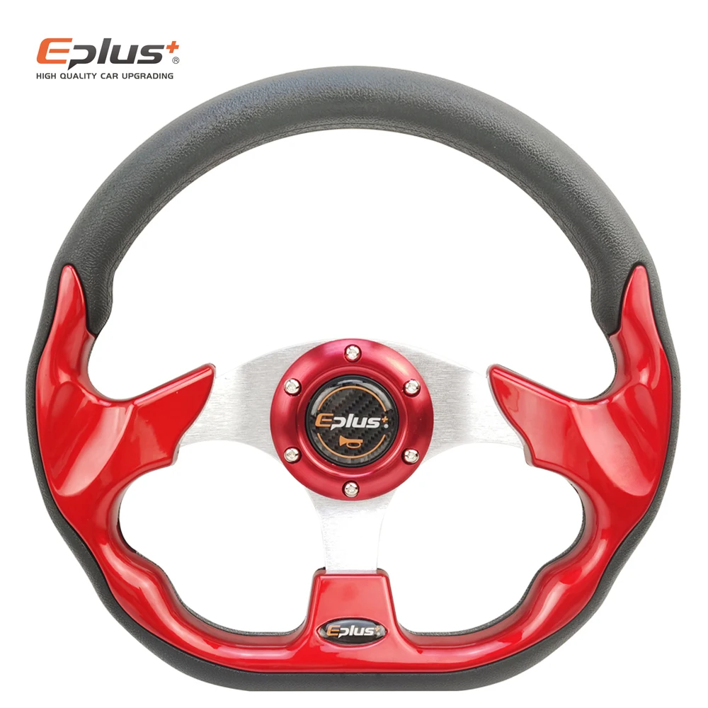 EPLUS Car Sport Steering Wheel Racing Type High Quality Universal 13 Inches 320MM Aluminum PU 4Color D Styling FOR MOMO