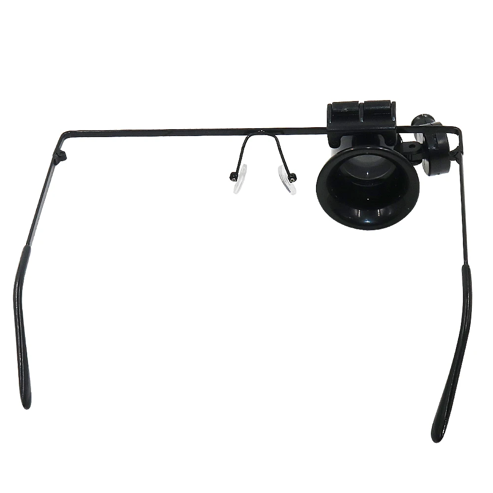 PHYHOO Glasses Type Wearing Monocle Magnifier 20X Magnifier with LED Light for Watch Repair Jewelry Identify Magnify