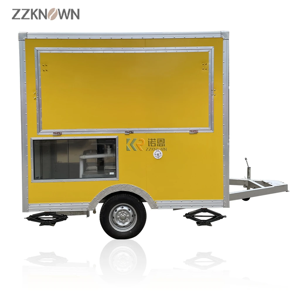 

OEM Mobile Customize Food Trailer Cart 2.4M Street Hot Dog Pizza Ice Cream Food Trailer Towable Kiosk for Sale