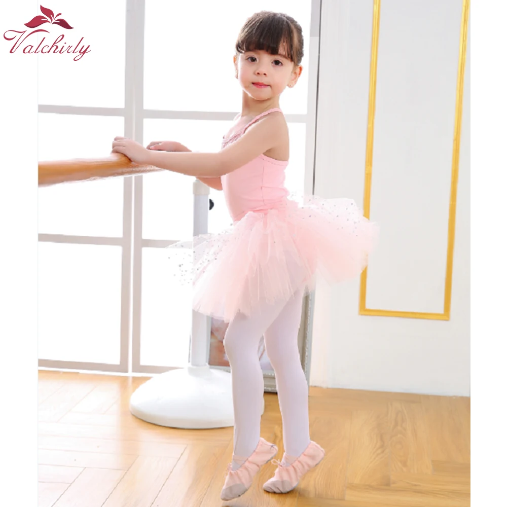 Novo bodysuit para meninas, fantasia de balé com malha, tutu, roupa de bailarina para meninas