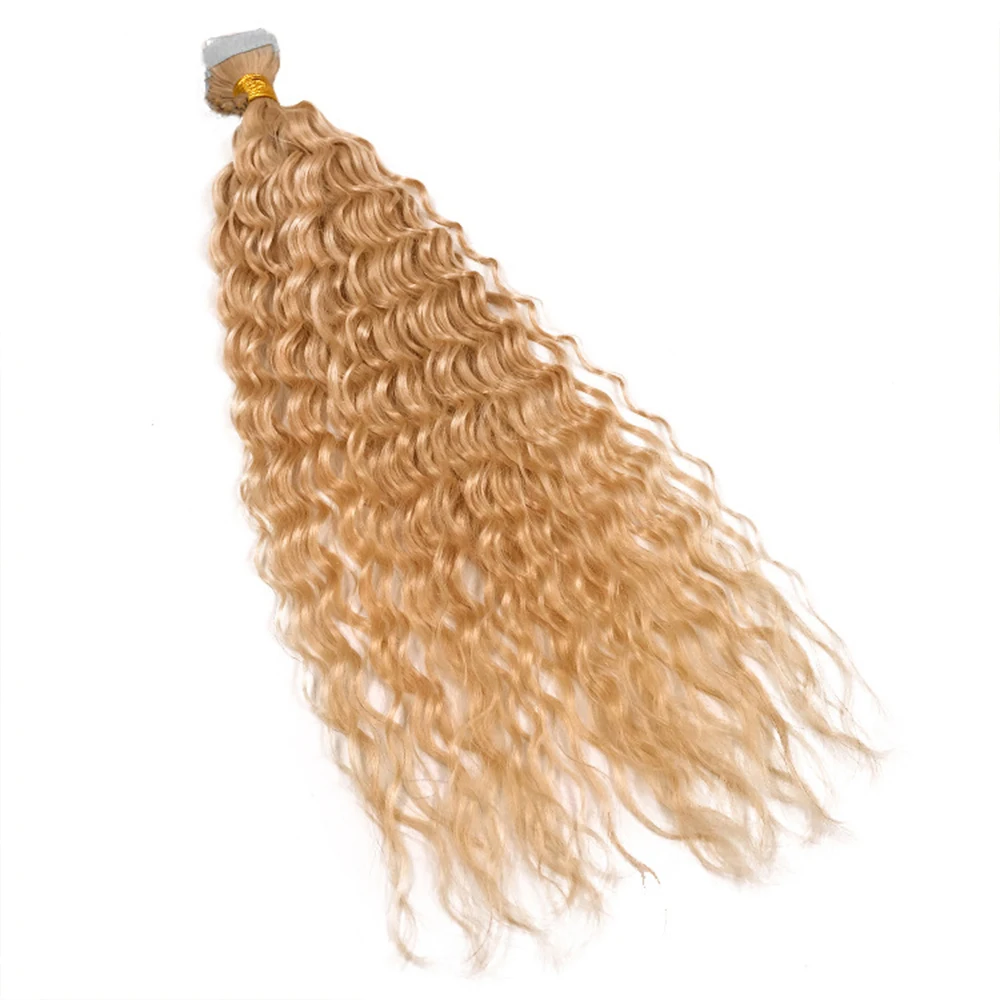 100% Real Human hair with double-sided adhesive Traceless Seamless hair extension