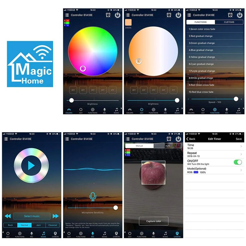 DC5V 12V 24V RGB Led Wifi Controller RGBW RGBWW Bluetooth WiFi LED Controller For 5050 2835 WS2811 WS2812B Led Strip Magic Home