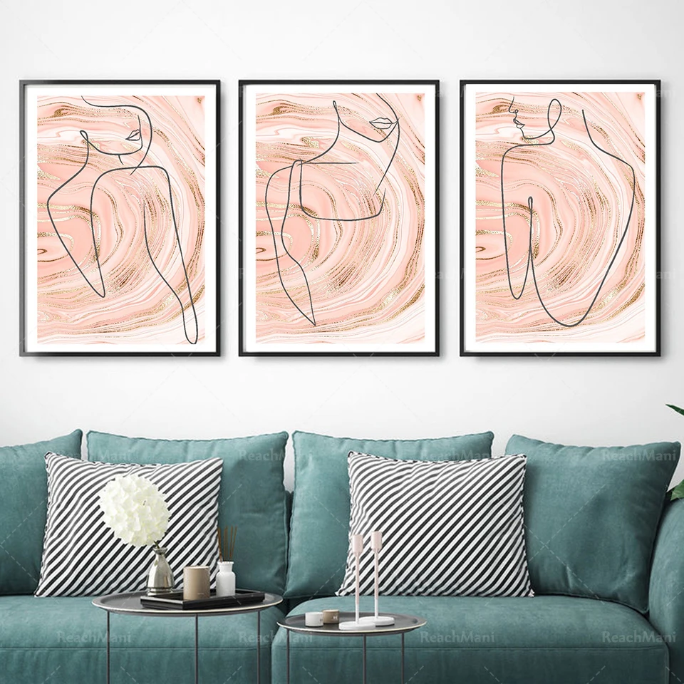 Woman line art print | wall art decor |romantic art prints | set of 3 prints| classy elegant art prints | bedroom dressing room