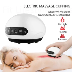 Electric Cupping massage LCD Display Guasha Scraping EMS Body massager Vacuum Cans Suction Cup IR Slimming