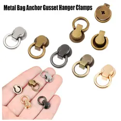 5Pcs Metal Bag Anchor Gusset Hanger Clamps Bag Craft Side Edge Anchor Link Hardware with O Rings for Tiny Purse Part Accessories