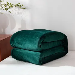 Solid Color Flannel Blanket Dark Green Fleece Blandets Black Throw Grey Bed Linen Sheet Blue Bedspreads Home Textile 150*200cm