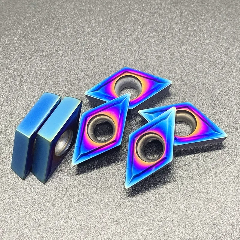 Alat Pemotong Kualitas Tinggi CNC Sisipan Karbit Alat Balik Internal Nano Biru DCMT11T304 LY7010 Pengolahan Baja